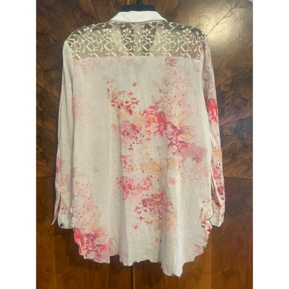 ARATTA Silent Journey Thought of You Shirt Floral FEMININE Top Blouse S Small - Picture 3 of 9